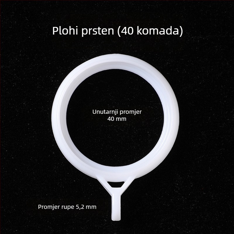 Zavjesni prsten za rimski štap – kuka i prsten skup