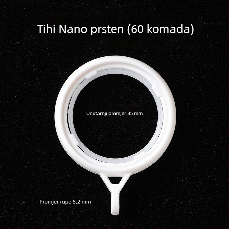 Zavjesni prsten za rimski štap – kuka i prsten skup