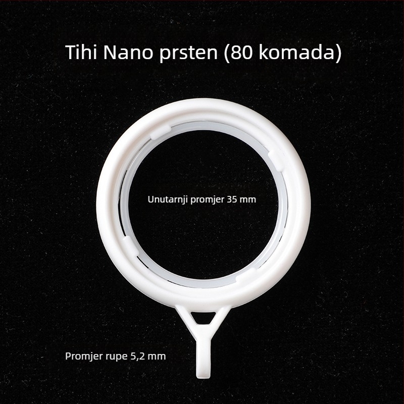 Zavjesni prsten za rimski štap – kuka i prsten skup