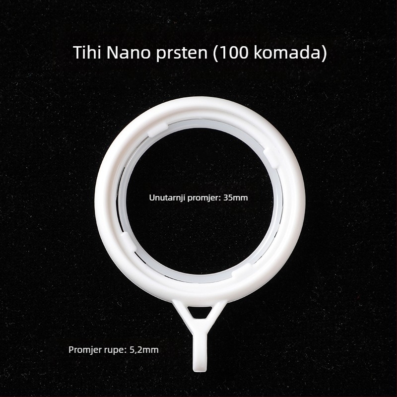 Zavjesni prsten za rimski štap – kuka i prsten skup