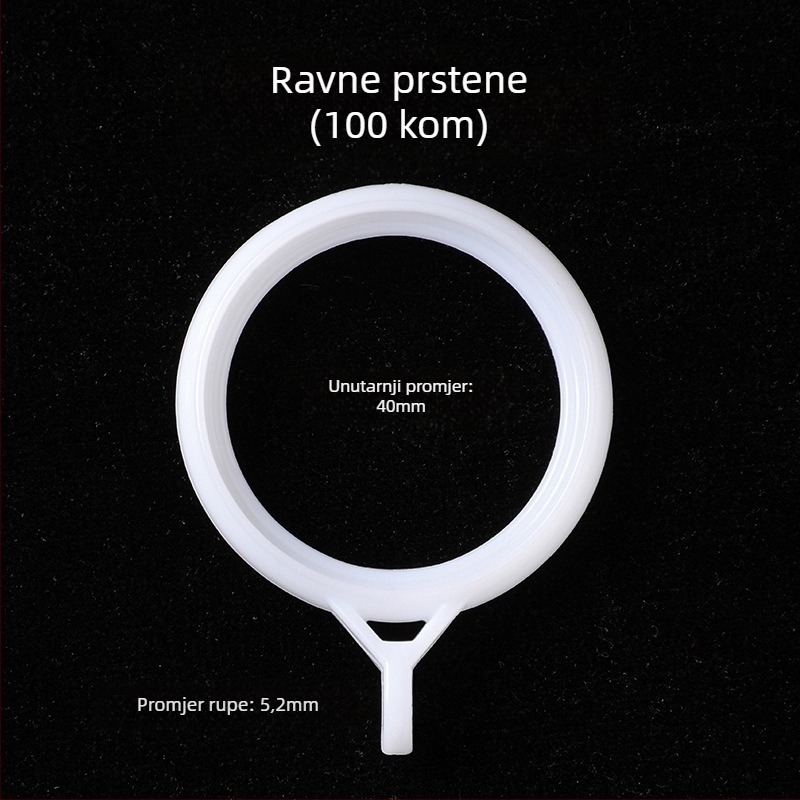 Zavjesni prsten za rimski štap – kuka i prsten skup