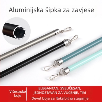 Rimska šipka za zavjese – aluminijska legura, model CH-CH20200811, za viseće zavjese, brend Can Hong