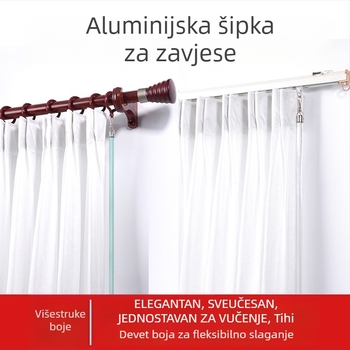 Rimska šipka za zavjese – aluminijska legura, model CH-CH20200811, za viseće zavjese, brend Can Hong