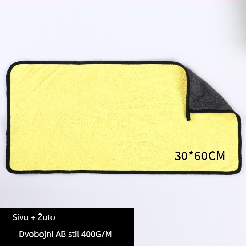 Koralni flis četvrtasti ručnik, višenamjenska krpa za čišćenje, 400–600 g, obrubeno, mogućnost tiskanja logotipa