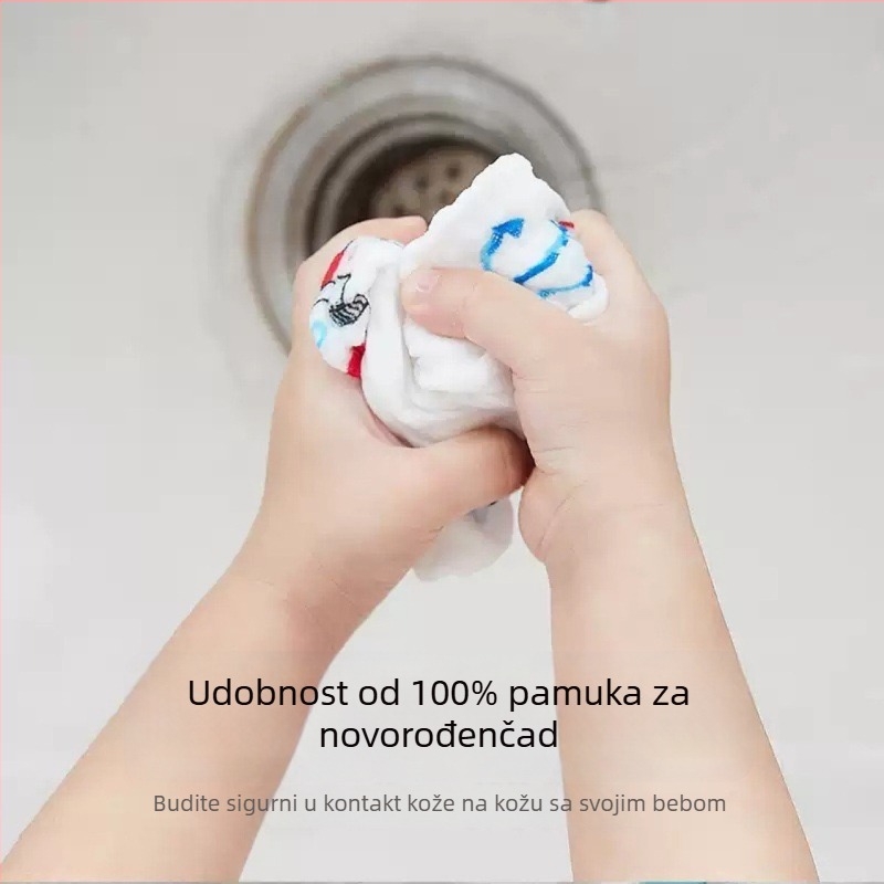 Dječji ručnici za lice i ruke - 100% pamuk gazasta tkanina, paket od 32 komada, 100–120 g po komadu, Grace Jie Liya