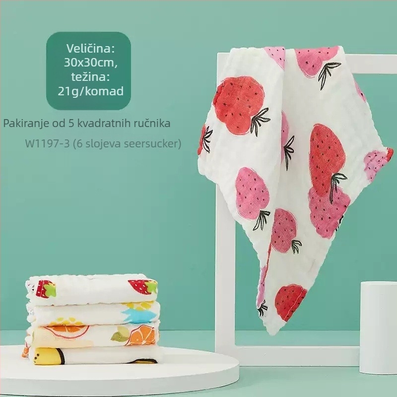 Dječji ručnici za lice i ruke - 100% pamuk gazasta tkanina, paket od 32 komada, 100–120 g po komadu, Grace Jie Liya
