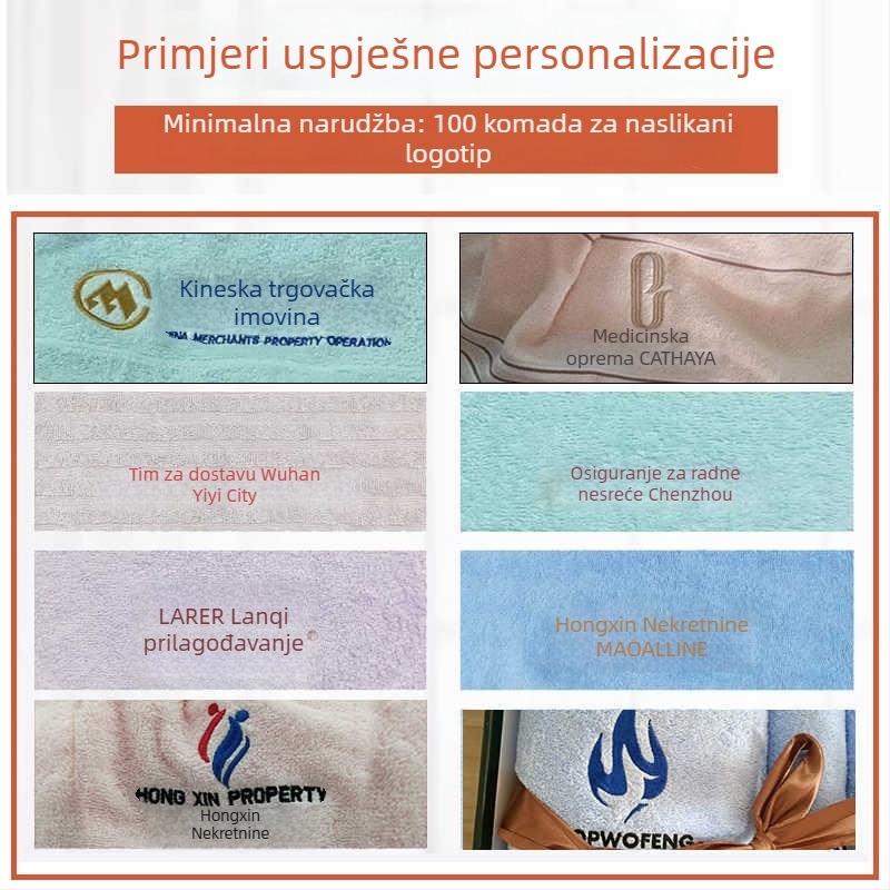 Ručnik u poklon kutiji — dugovlaknasti pamuk, 80–100 g, 100% pamuk, mogućnost ispisa logotipa