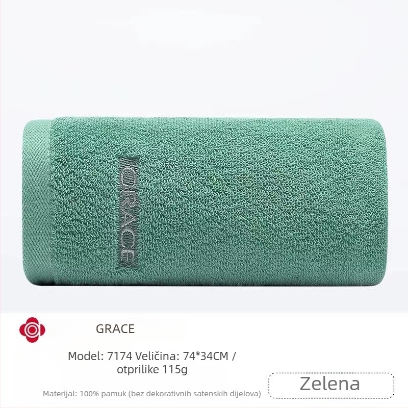 Ručnik za lice Grace/Jielia, 100-120 g, 32s pređa, jednostavno tkanje, 100% pamuk
