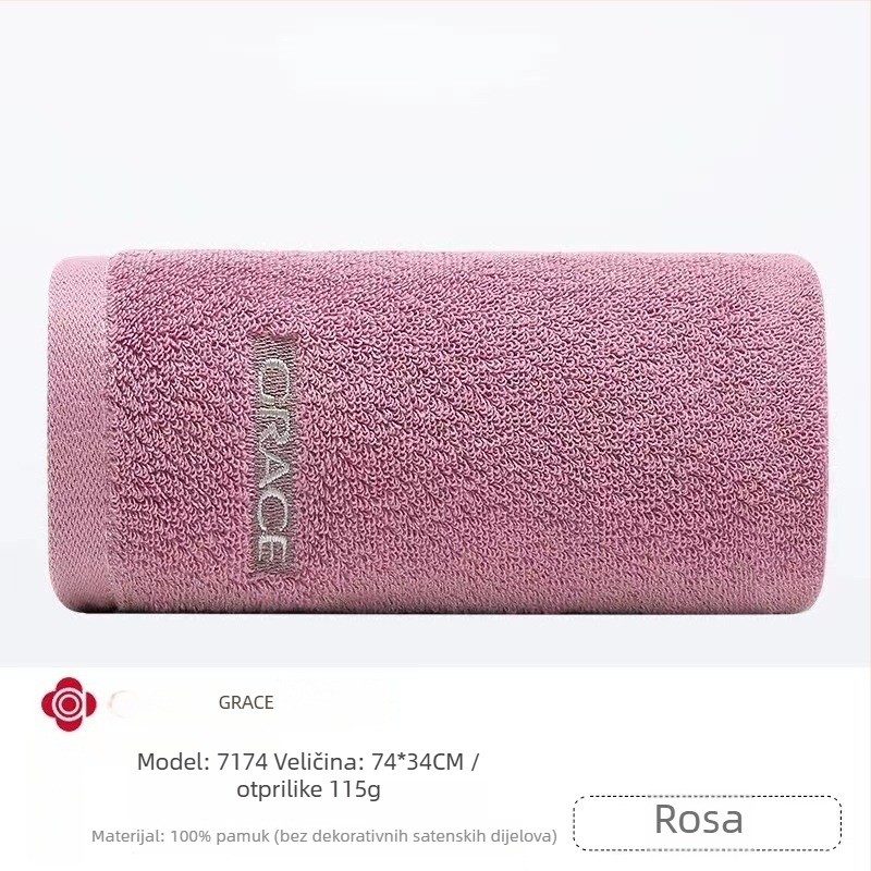Ručnik za lice Grace/Jielia, 100-120 g, 32s pređa, jednostavno tkanje, 100% pamuk