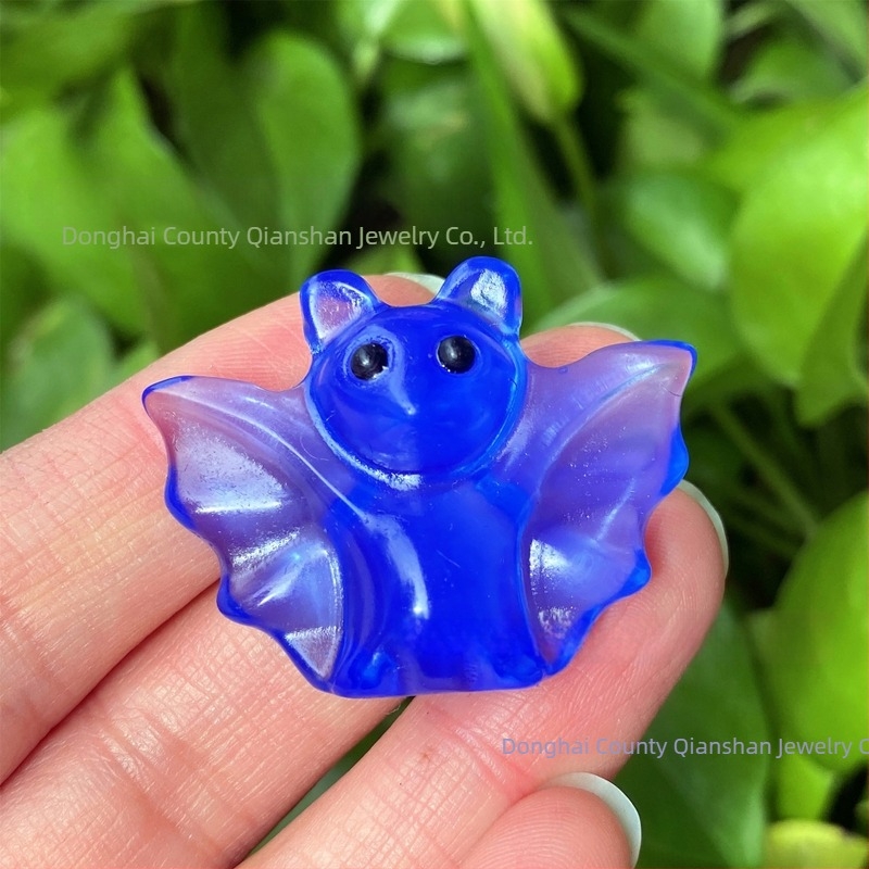 Šišmiš kristalna figurica - ručno izrađena, DIY gravirana kristalna kreacija