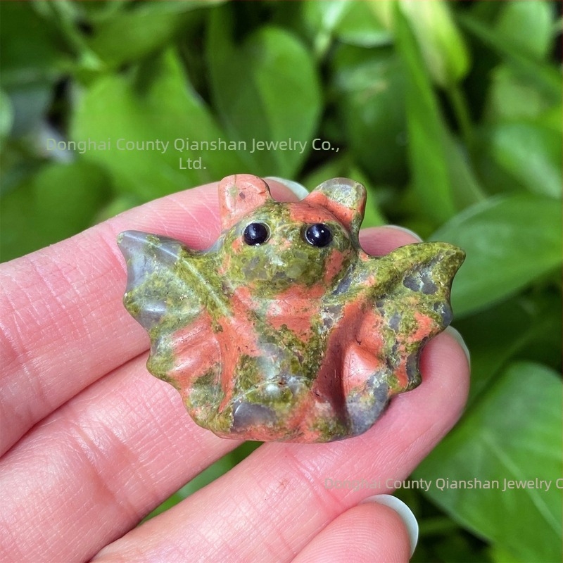 Šišmiš kristalna figurica - ručno izrađena, DIY gravirana kristalna kreacija
