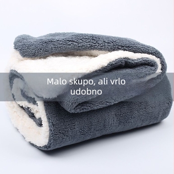 Flanel poliesterska deka, nordijski stil za zimu, lagana ispod 300 g, jednofarbna, pletena deka