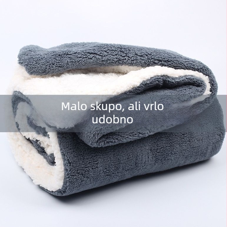 Flanel poliesterska deka, nordijski stil za zimu, lagana ispod 300 g, jednofarbna, pletena deka
