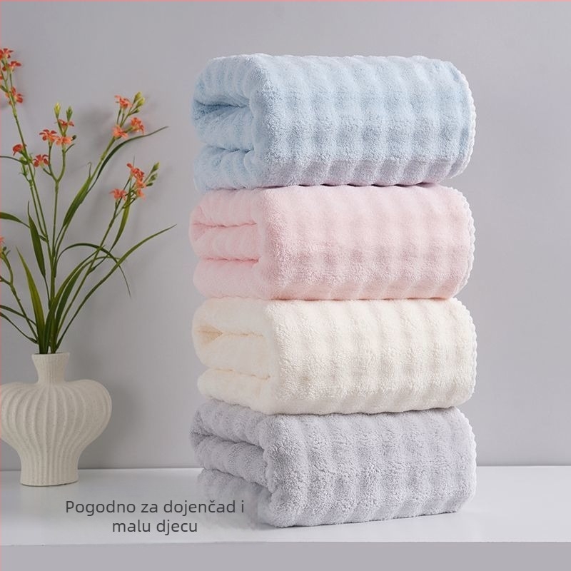Set od 2 mikrovlaknasti kupaonski ručnici, Jacquard 150D, brzo se suše, mekani i debeli, ručnici za kupanje i plažu