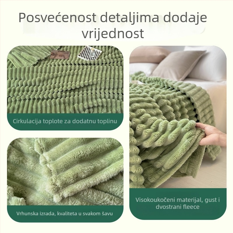Flanel deka, Poliester, 1000-1500 g, za sve sezone, mogućnost prilagodbe
