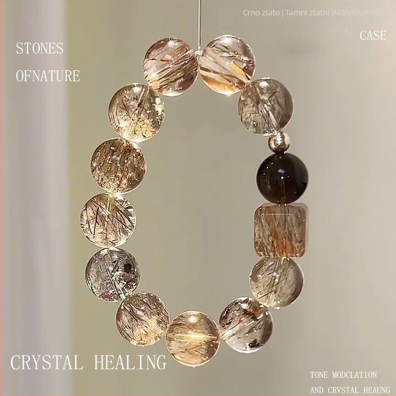 Kristalna narukvica, geometrijski dizajn, unisex, Zhuoya marka, proljeće 2025 (Crystal; Copper Hair Crystal; Geometric; Unisex; Spring 2025)