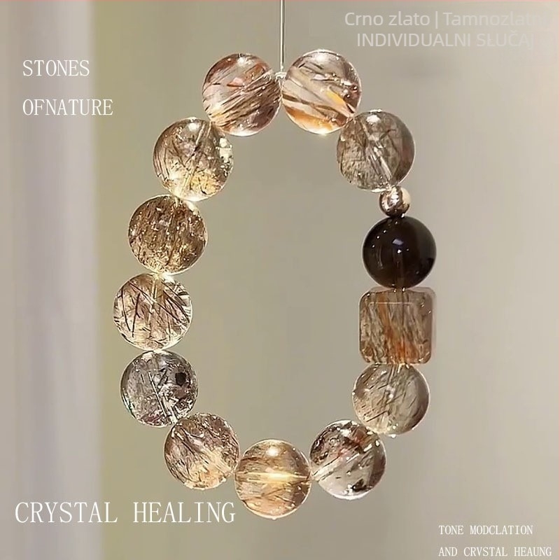 Kristalna narukvica, geometrijski dizajn, unisex, Zhuoya marka, proljeće 2025 (Crystal; Copper Hair Crystal; Geometric; Unisex; Spring 2025)