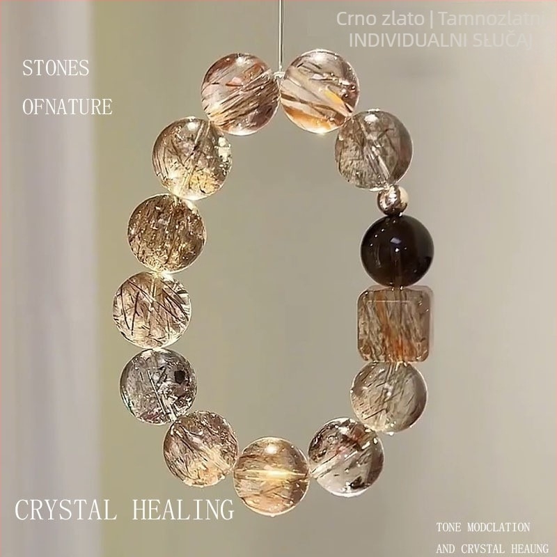 Kristalna narukvica, geometrijski dizajn, unisex, Zhuoya marka, proljeće 2025 (Crystal; Copper Hair Crystal; Geometric; Unisex; Spring 2025)