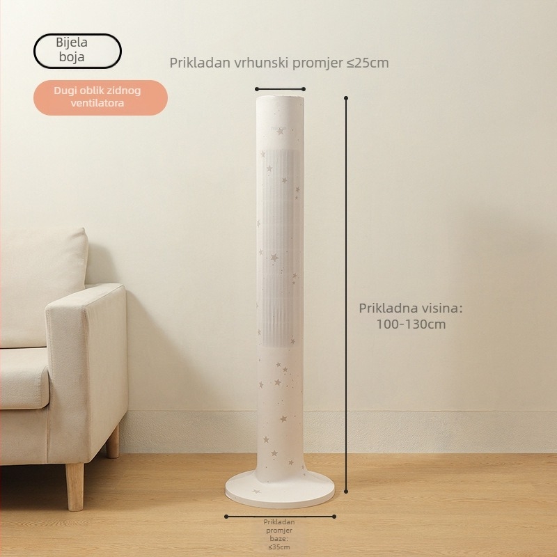 Univerzalni pokrov za prašinu za toranj ventilator — elastična tkanina Milk Silk, poliester-pamuk, mrežasti zaštitni poklopac