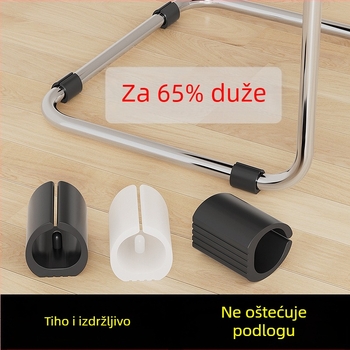 Plastični jastučići za noge stolca, luka oblika, U-spoj, tiho, otporni na habanje, za uredske stolice s okruglim cijevnim nogama
