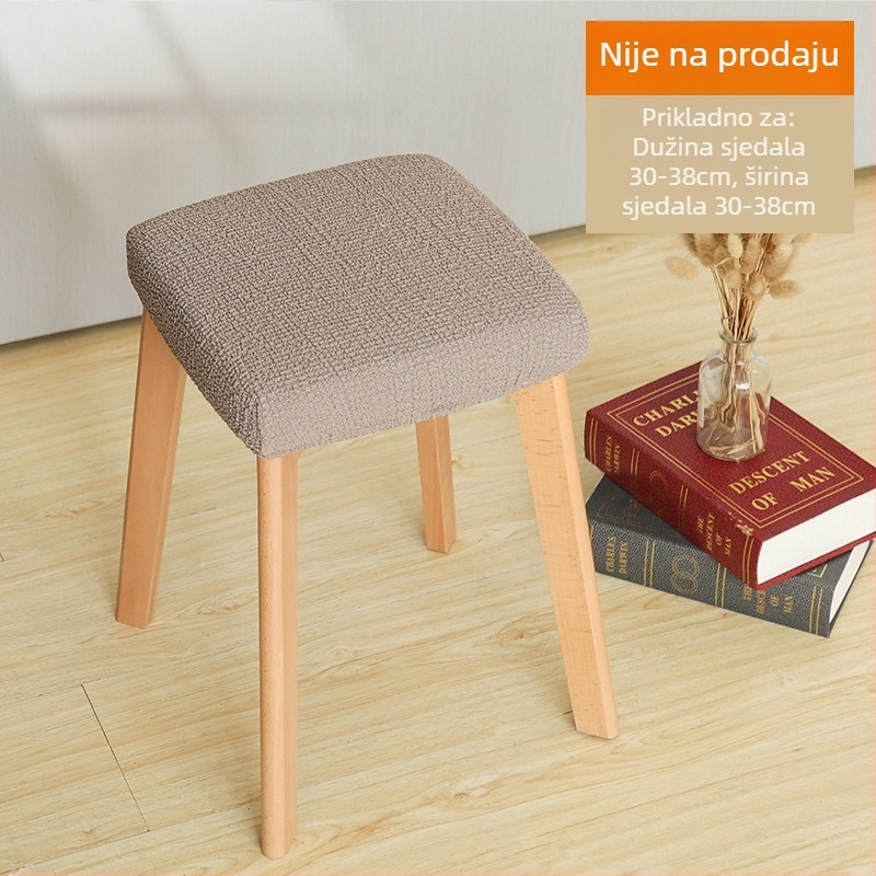 Navlaka za kvadratnu stolicu – elastična, otporna na prašinu, dekorativna