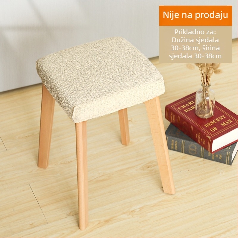Navlaka za kvadratnu stolicu – elastična, otporna na prašinu, dekorativna