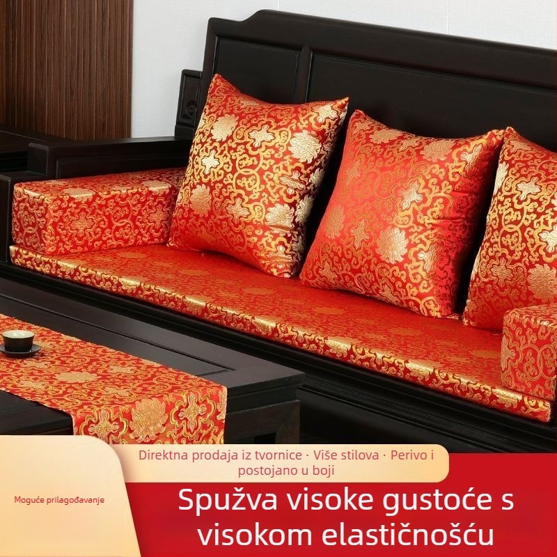 Jastuk od mahagonija za kauč, uredsku stolicu i fotelja, stil drva, kineski stil, brokat navlaka