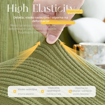 Jacquard velur elastična presvlaka za kauč, sveobuhvatna zaštita, za sve sezone, otporna na ogrebotine mačaka