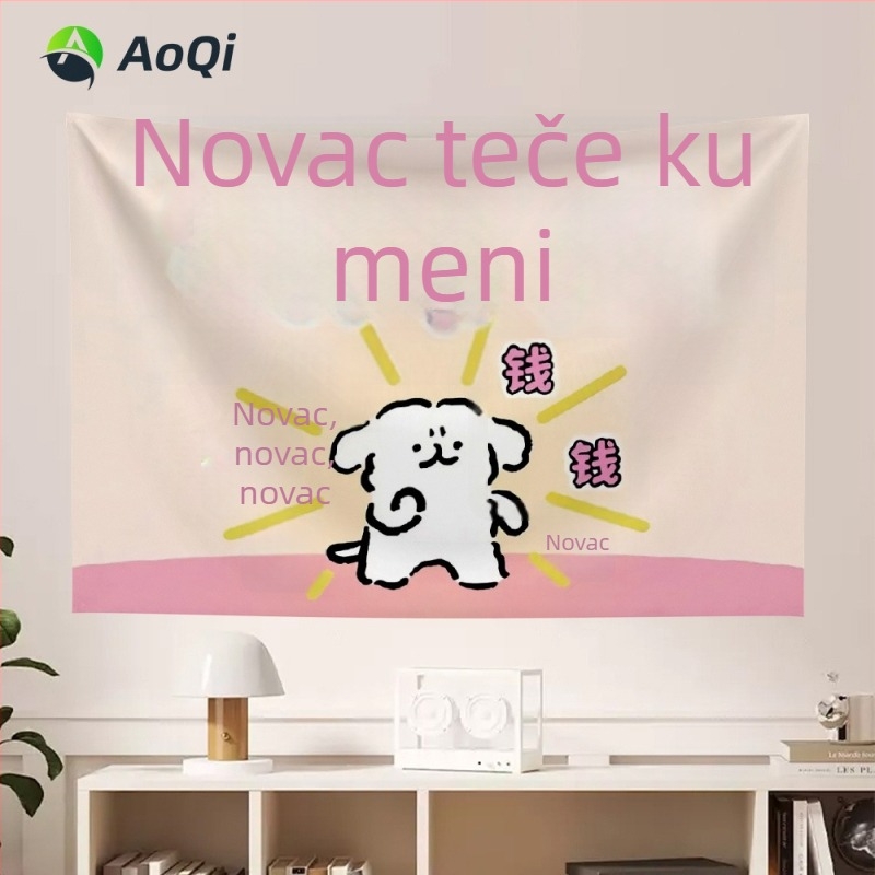 Prilagođeni poliester-goblen za zid – pravokutni zidni zavjes s tiskom digitalnim termotransferom, pejzažni uzorak, za dnevni boravak i spavaću sobu