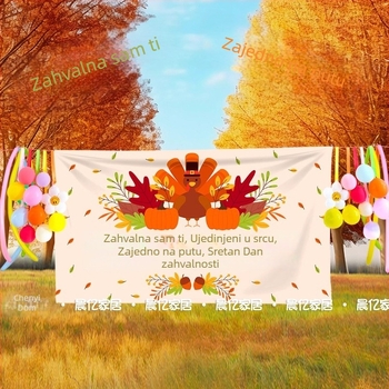 Zidni goblen Dan zahvalnosti – 100% pamuk, univerzalni stil, za dnevni boravak