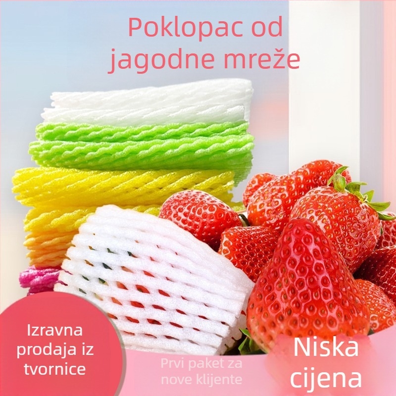 Mreža za voće od EPE biserne pjene, prozračna zaštitna navlaka za svježe voće i povrće