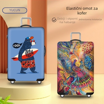 Rain Village zaštitni pokrov za prtljagu, geometrijski uzorak, unisex, pamuk materijal, unutarnja podstava od elastičnog pamuka, otporan (20–35L, pamuk)