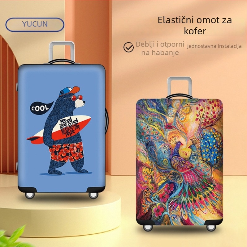 Rain Village zaštitni pokrov za prtljagu, geometrijski uzorak, unisex, pamuk materijal, unutarnja podstava od elastičnog pamuka, otporan (20–35L, pamuk)