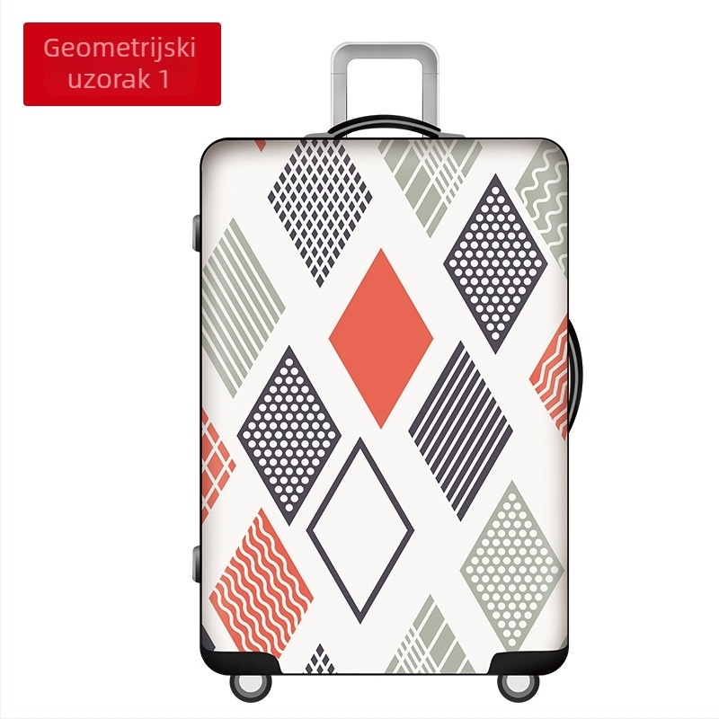 Rain Village zaštitni pokrov za prtljagu, geometrijski uzorak, unisex, pamuk materijal, unutarnja podstava od elastičnog pamuka, otporan (20–35L, pamuk)