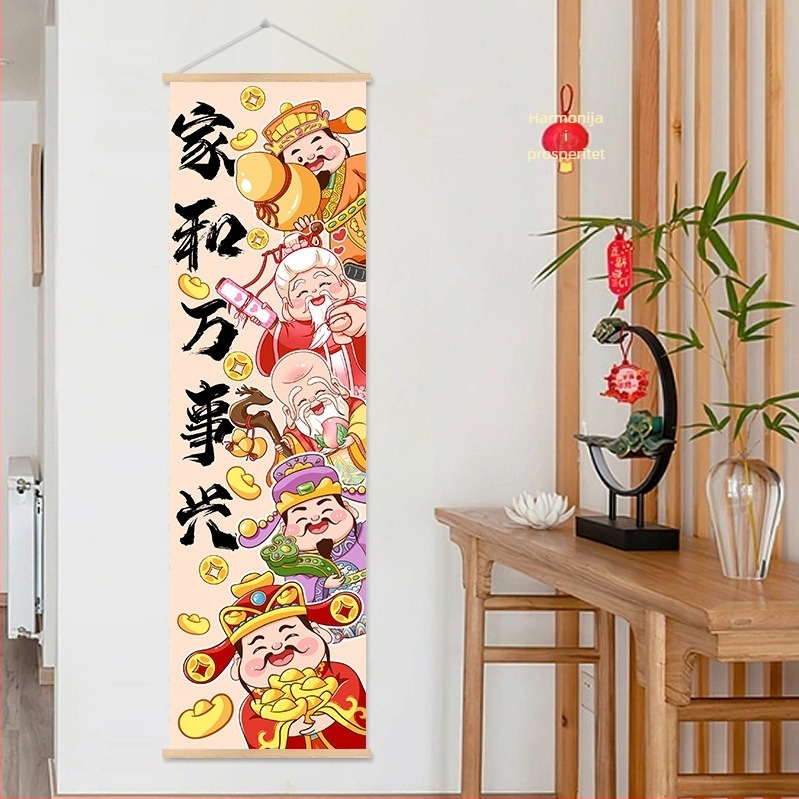 Set za križni šav s motivom kineskih znakova za blagostanje, 9CT pamučna tkanina, moderan stil, pogodan za ulazni hodnik i dnevni boravak