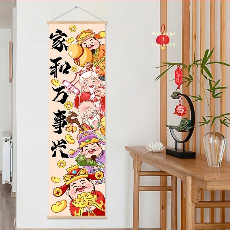 Set za križni šav s motivom kineskih znakova za blagostanje, 9CT pamučna tkanina, moderan stil, pogodan za ulazni hodnik i dnevni boravak