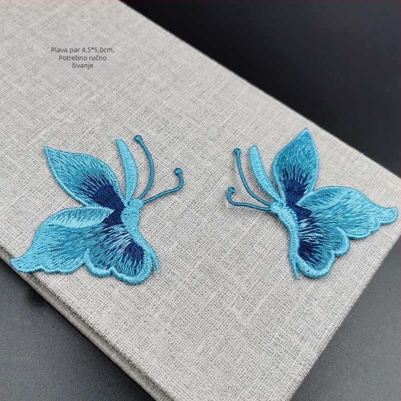 Ručno prišivana aplikacija leptira za odjeću, materijal rayon, Han Noble