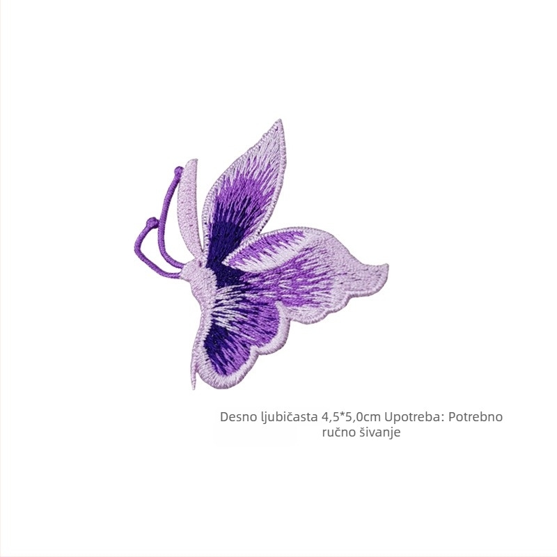 Ručno prišivana aplikacija leptira za odjeću, materijal rayon, Han Noble