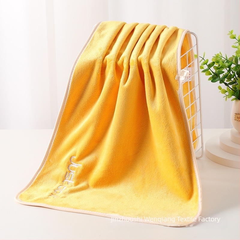 Debeli upijajući ručnik za lice bez vlakana, s izvezenim slovima, za parove, mekan, unisex