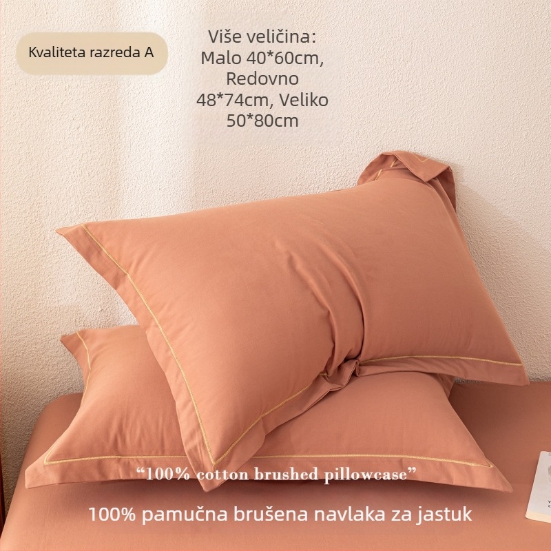 Jastučnica od 100% pamuka s kefovanom teksturom, bijele, veličine 50x80 cm i 40x60 cm, Novi kineski stil