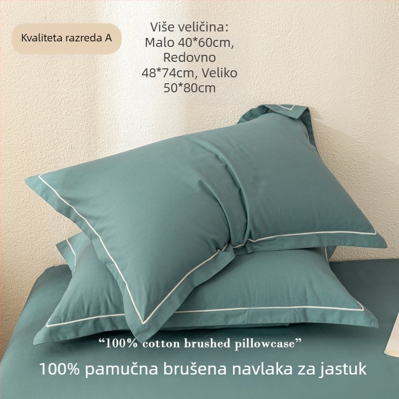 Jastučnica od 100% pamuka s kefovanom teksturom, bijele, veličine 50x80 cm i 40x60 cm, Novi kineski stil