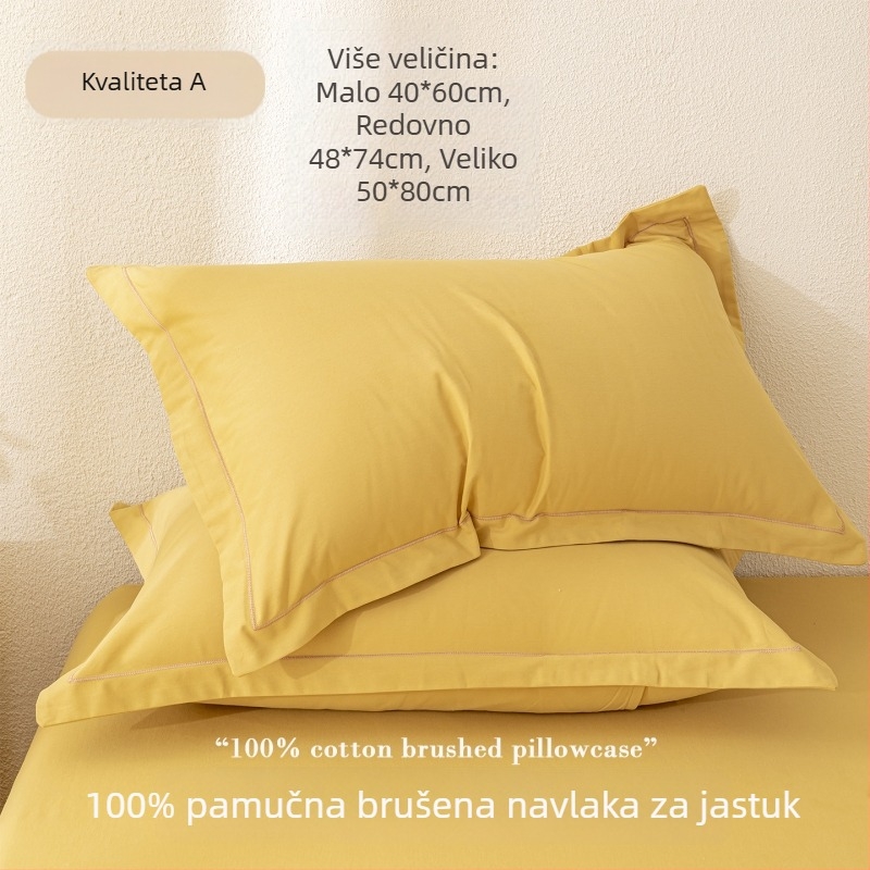 Jastučnica od 100% pamuka s kefovanom teksturom, bijele, veličine 50x80 cm i 40x60 cm, Novi kineski stil
