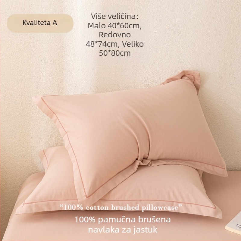 Jastučnica od 100% pamuka s kefovanom teksturom, bijele, veličine 50x80 cm i 40x60 cm, Novi kineski stil