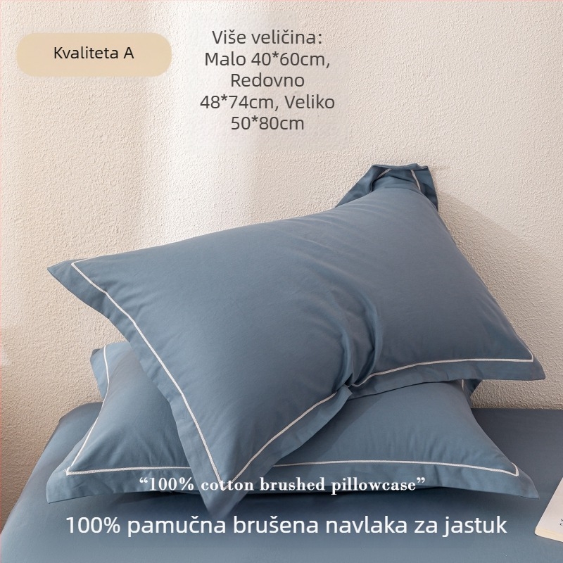 Jastučnica od 100% pamuka s kefovanom teksturom, bijele, veličine 50x80 cm i 40x60 cm, Novi kineski stil