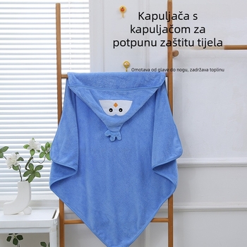 Yaqi dječji ručnik za kupanje s kapuljom od koralnog fleksa, upijajući 200–300 g