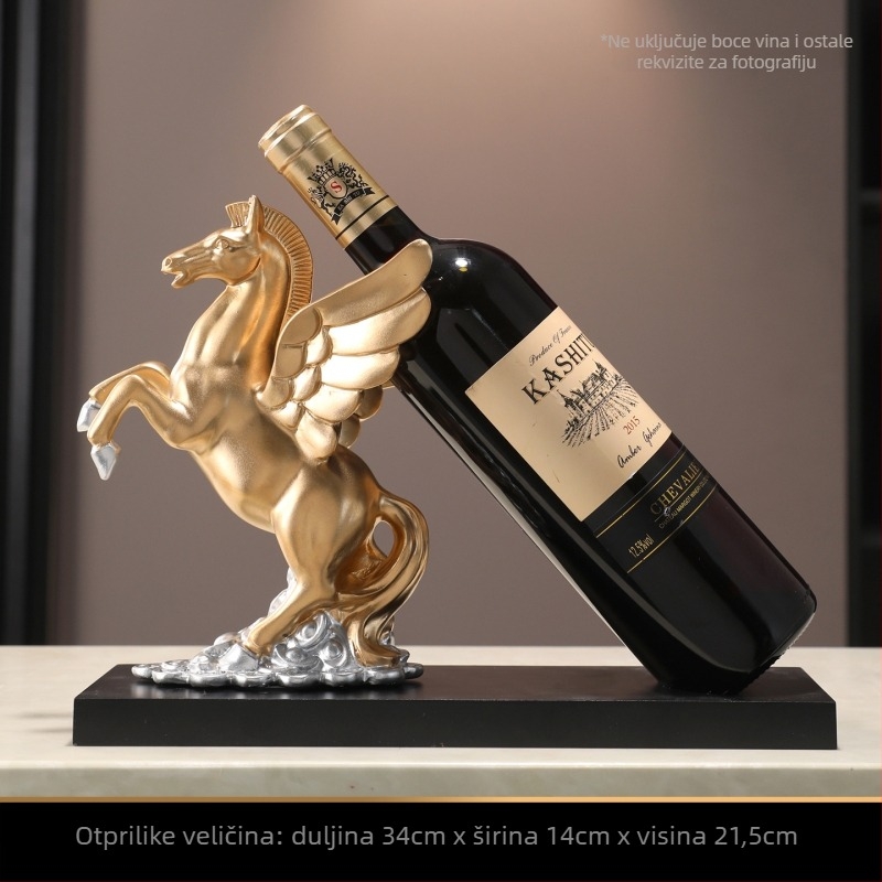 Horse to Success ukras za stalku za vino, smolnata skulptura, Novi kineski stil za vinsku vitrinu i dnevni boravak