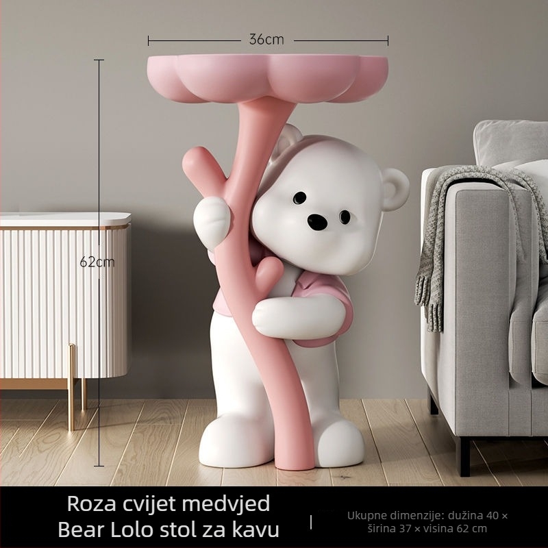 Figura medvjeda od smole - stojeća dekorativna figura, moderan kućni dekor, Yongbo, polu-rukotvorina, poslovni poklon