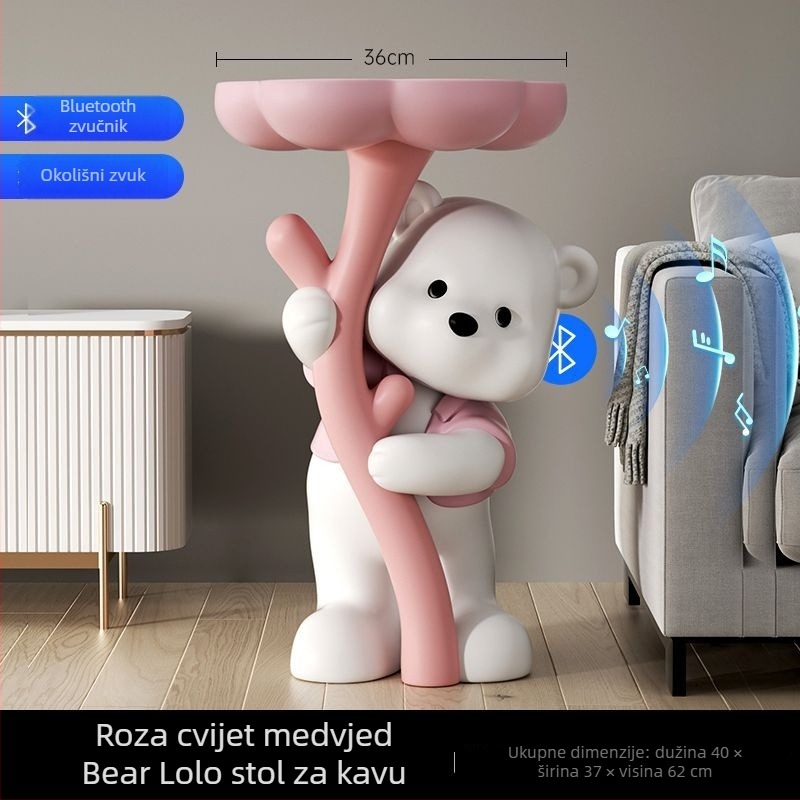 Figura medvjeda od smole - stojeća dekorativna figura, moderan kućni dekor, Yongbo, polu-rukotvorina, poslovni poklon