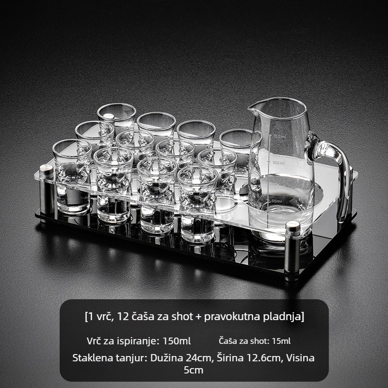 Set čaša za vino od stakla s tiskanim logom, kapacitet 1–100 ml, težina 1.0 kg