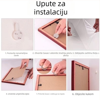 Set od 4 okvira za slikanje od čvrstog drveta/kompozita, za slikanje na rižin papir, kvadratni kutovi, zidni montažni bez bušenja, za tradicionalnu kinesku sliku i kaligrafiju, s 50 križnih kartonskih umetaka